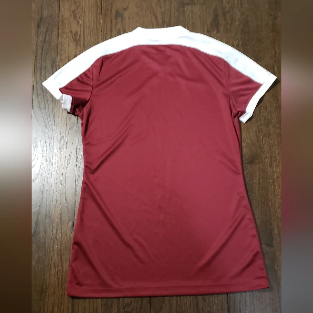 Nike Dri-FIT Red and White Top